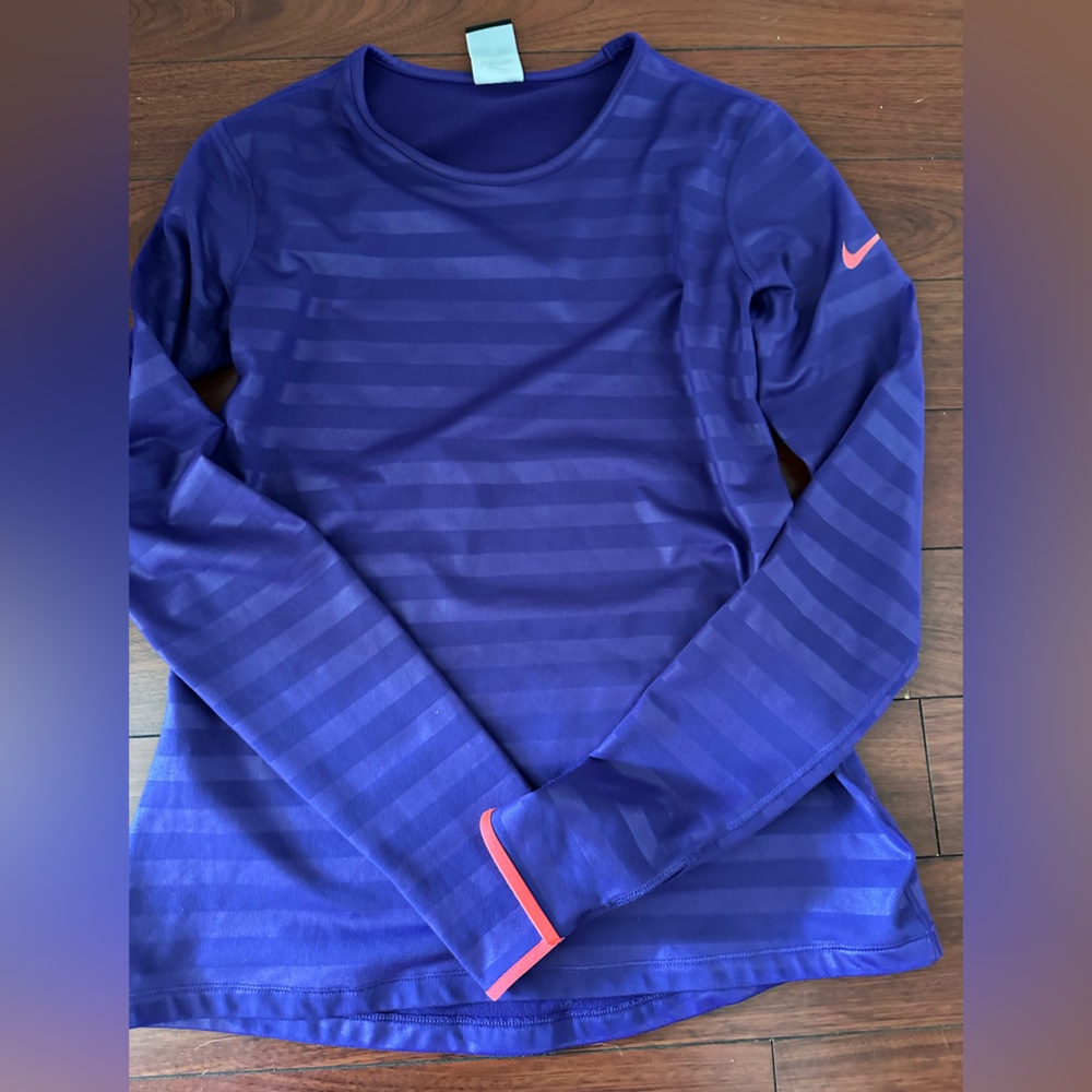 Nike Purple Long Sleeve with Orange Accent